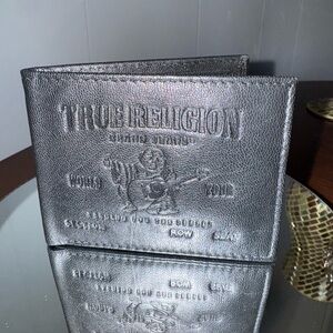 True Religion Black Leather Wallet